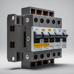 Din rail mounted circuit breaker